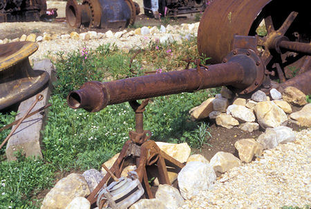 Water cannon used to strip the overburden