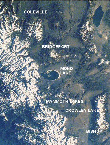 NASA Space Shuttle picture of Mono County area