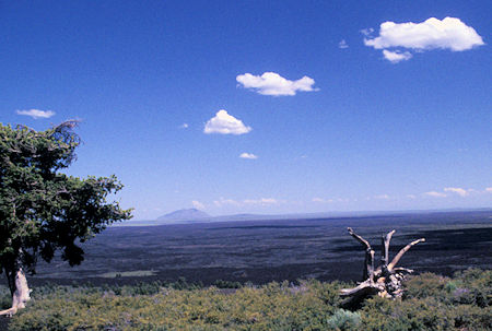 Craters of the Moon - Snake River Plateau and distant volcano from Inferno Cone