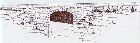 Haystack Creek Culvert, one of the oldest structures along the road - Drawing by Jessica Gibson-Withers & Tajda Ivanisevic, Historic American Engineering Record, NPS 1990