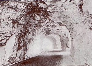 The West Side Tunnel was constructed with windows and viewing galleries - National Park Service photograph by Ted Marble, circa 1930