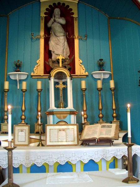 The Chapel Alter showcases much of Fr. Ravalli's work