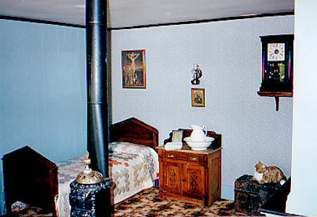 Sleeping area in Fr. Ravalli's cabin
