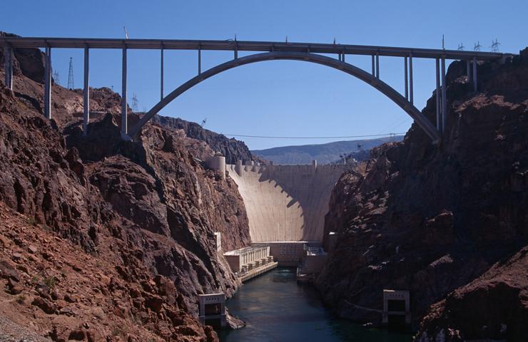 Hoover Dam Bypass Bridge as of July 2010 - US Government Photo