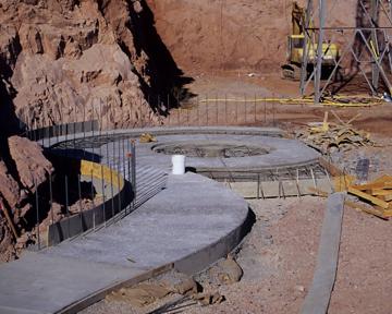 Constructing one of several plazas along the switchback trail August 2010