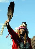 Leroy Spotted Eagle, Spiritual Leader of the Southern Paiute people performed the blessing of the bridge