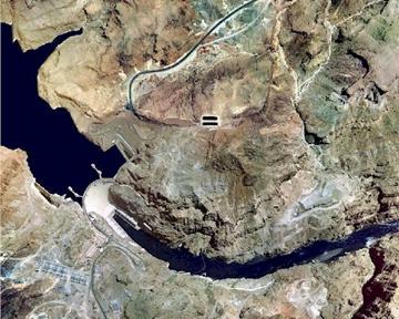 Aireal view of Hoover Dam