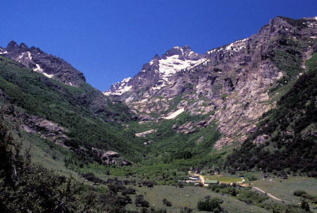 Lions Club Camp Lamille lower right - Lamoille Canyon Scenic Drive