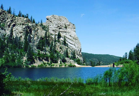 Catheral Rock over Cimarroncito Reservoir