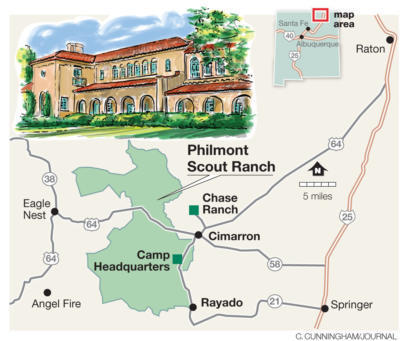 Philmont Scout Ranch location map Philmont Scout Ranch location map