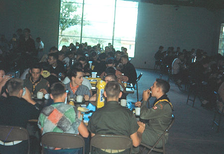 Dinning Room at BSA National Training Center - Junior Leader Training Graduation Banquet with Buffalo Steaks