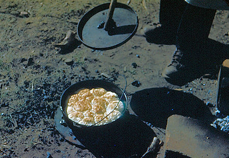 'Doc' Loomis bisquits in Dutch Oven ready to eat 'Doc' Loomis bisquits in Dutch Oven ready to eat