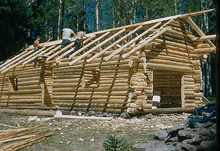 Cabin under construction at Crooked Creek Cabin under construction at Crooked Creek