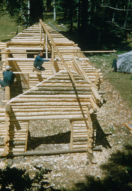 Cabin under construction at Crooked Creek