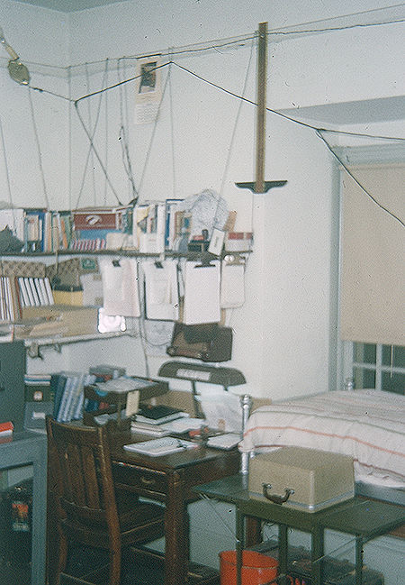 My desk setup in my dorm room - Rice Institute - Houston, Texas