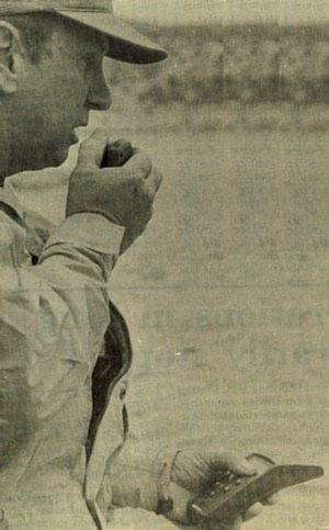 June Lake Search and Rescue Training Officer Don Little holds one of the new GPS units the team will use on their rescue missions