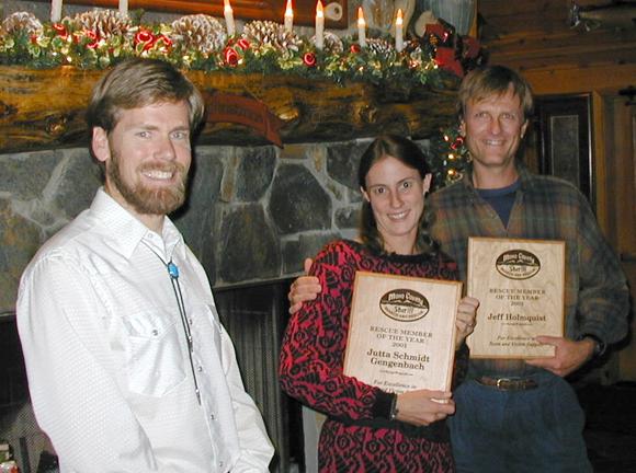 Rescue Members of the Year - Jutta Schmidt-Gengenbach and Jeff Holmquist - photo by Jim Gilbreath