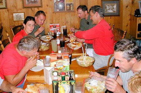 Lunch at Angel's after successful rescue