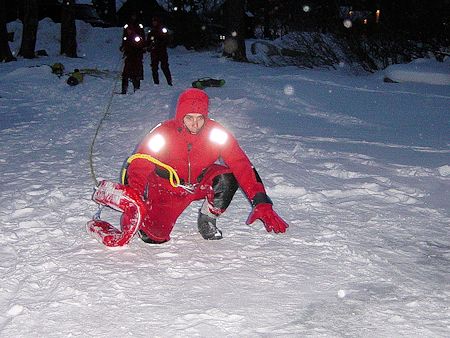 Night Lake Ice Rescue Training - November 17, 2003