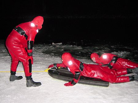 Night Lake Ice Rescue Training - November 17, 2003