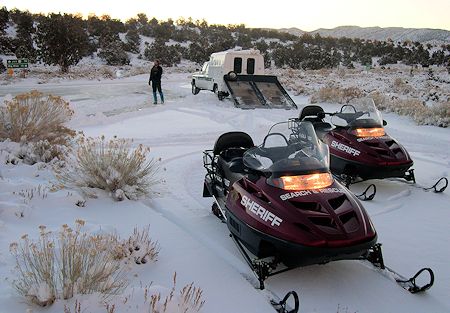 Greg Enright and Sleds at Westgard Pass - February 3, 2004 - Dave Michalski Photo