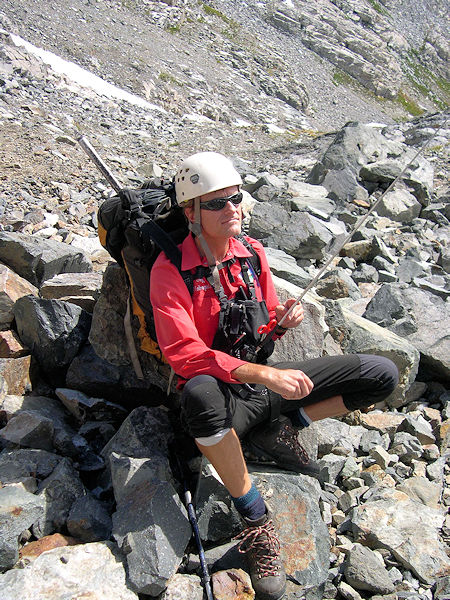 Jeff Holmquist looking toward the subjects location