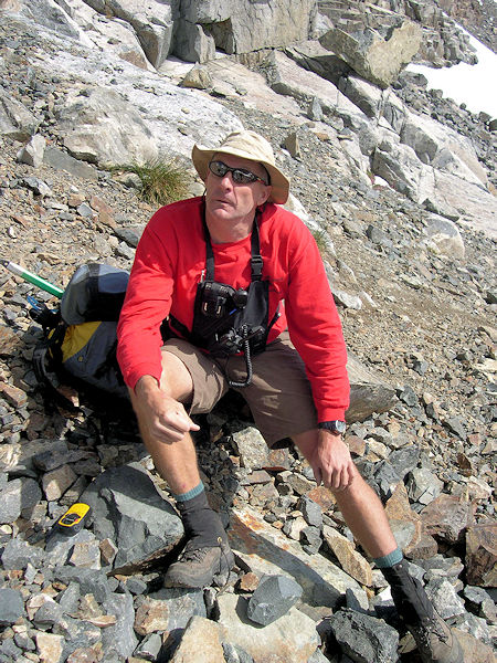 Barry Beck looking toward the subjects location
