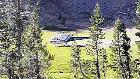 CHP Helicopter at Purple Lake - Dave Michalski Photo