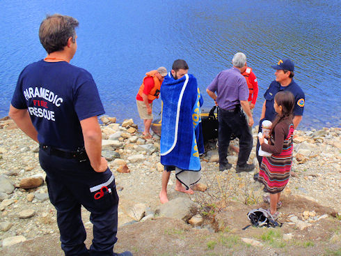 Ops 13-446 - stranded swimmer at Tiogo Lake