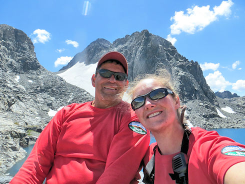 Team 1 - Rick Dodson and Megan Guffey on North Glacier Pass