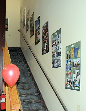 Posters on Stairs