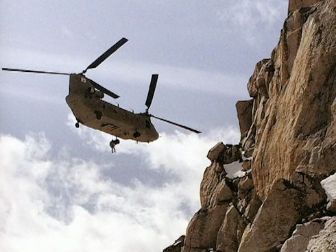 CH-47 Chinook Helicopter extracting subject - Barry Beck Photo