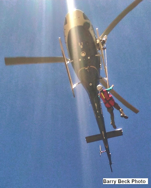 Ops 15-474 - CHP Helicopter extracting victim