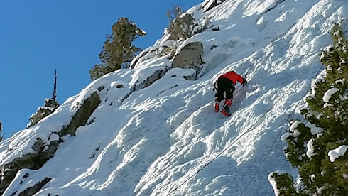 Vertical Ice Climbing Training