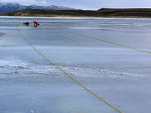 Rescue team on the ice