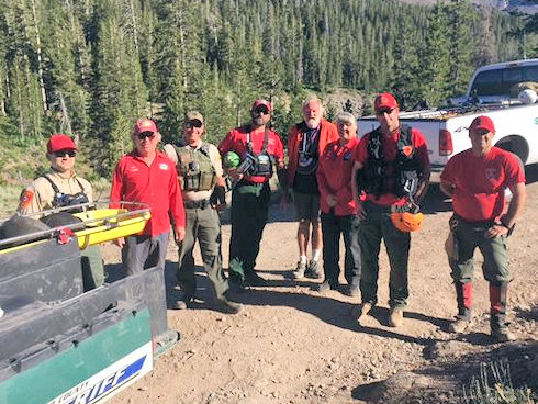 The team at the PCT/Leavitt Lake hiker rescue