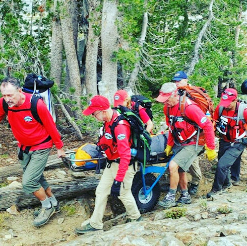 Moving subject to landing zone on wheeled litter