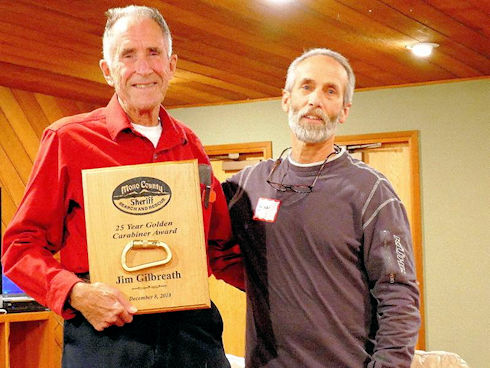 25 Year Golden Carabiner Award - Jim Gilbreath