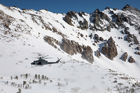Seahawk transportation to the search area. Image by Mitchell Quiring