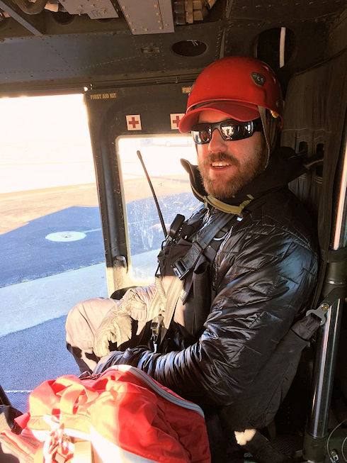Preparing for helo transport to Kearsarge Pass. Image by Mitchell Quiring