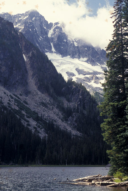 Mt. Stuart & glacier over Stuart Lake, Stuart Lake Trail, Alpine Lakes Wilderness, Washington