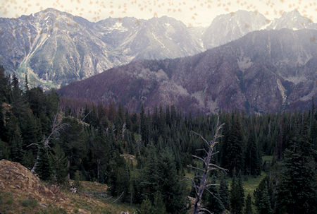 Stuart Range from Carolyn Lake trail, Alpine Lakes Wilderness, Washington