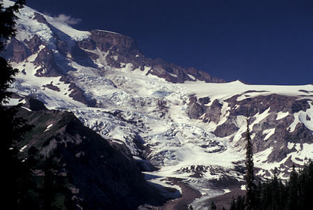 Nisqually glacier from Paradise road, Mt. Rainier National Park
