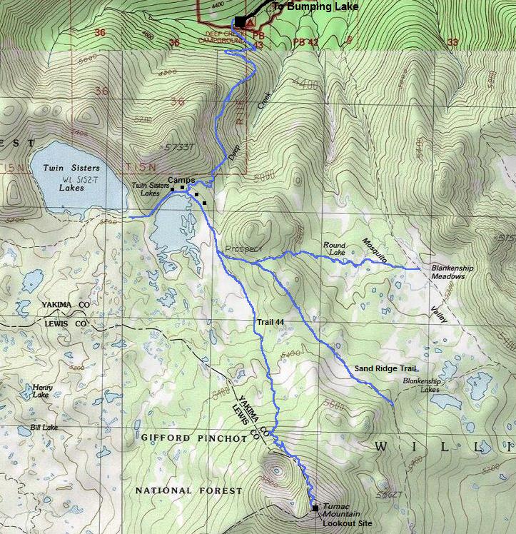 Tumac Mountain Trail Map