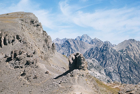 Table Mountain and Mount Moran from Hurricane Pass - Grand Teton National Park 1977