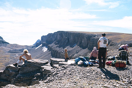 The gang and 'The Wall' from Hurricane Pass - Grand Teton National Park 1977 The gang and 'The Wall' from Hurricane Pass - Grand Teton National Park 1977
