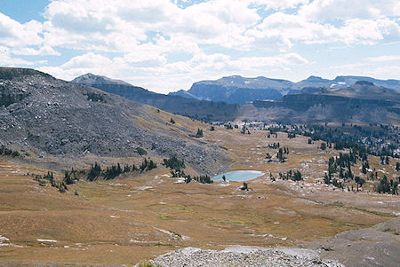 Sunset Lake on the way down from Hurricane Pass - Grand Teton National Park 1977 Sunset Lake on the way down from Hurricane Pass - Grand Teton National Park 1977