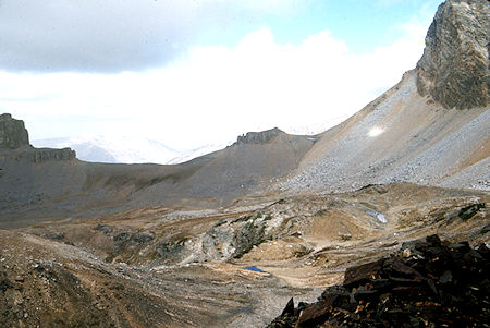 Buck Mountain Pass from Static Divide - Grand Teton National Park 1977 Buck Mountain Pass from Static Divide - Grand Teton National Park 1977