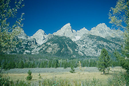 South Teton, Middle Teton, Grand Teton, Mount Owen,Teewenot Mountain, Teton Glacier - Grand Teton National Park 1977