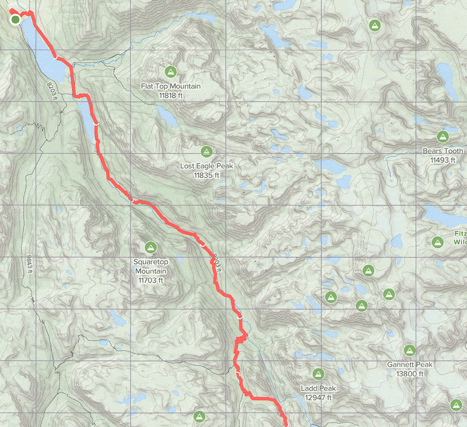 Wind River Trip trail map part one Wind River Trip trail map part one